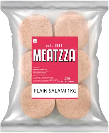 Meatzza - Chicken Plain Salami Slice, 1 Kg